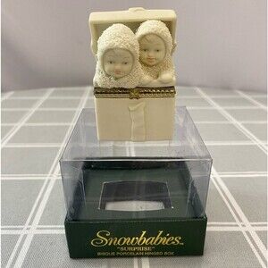 Snowbabies Trinket Box “Surprise” Dept 56 Bisque Porcelain